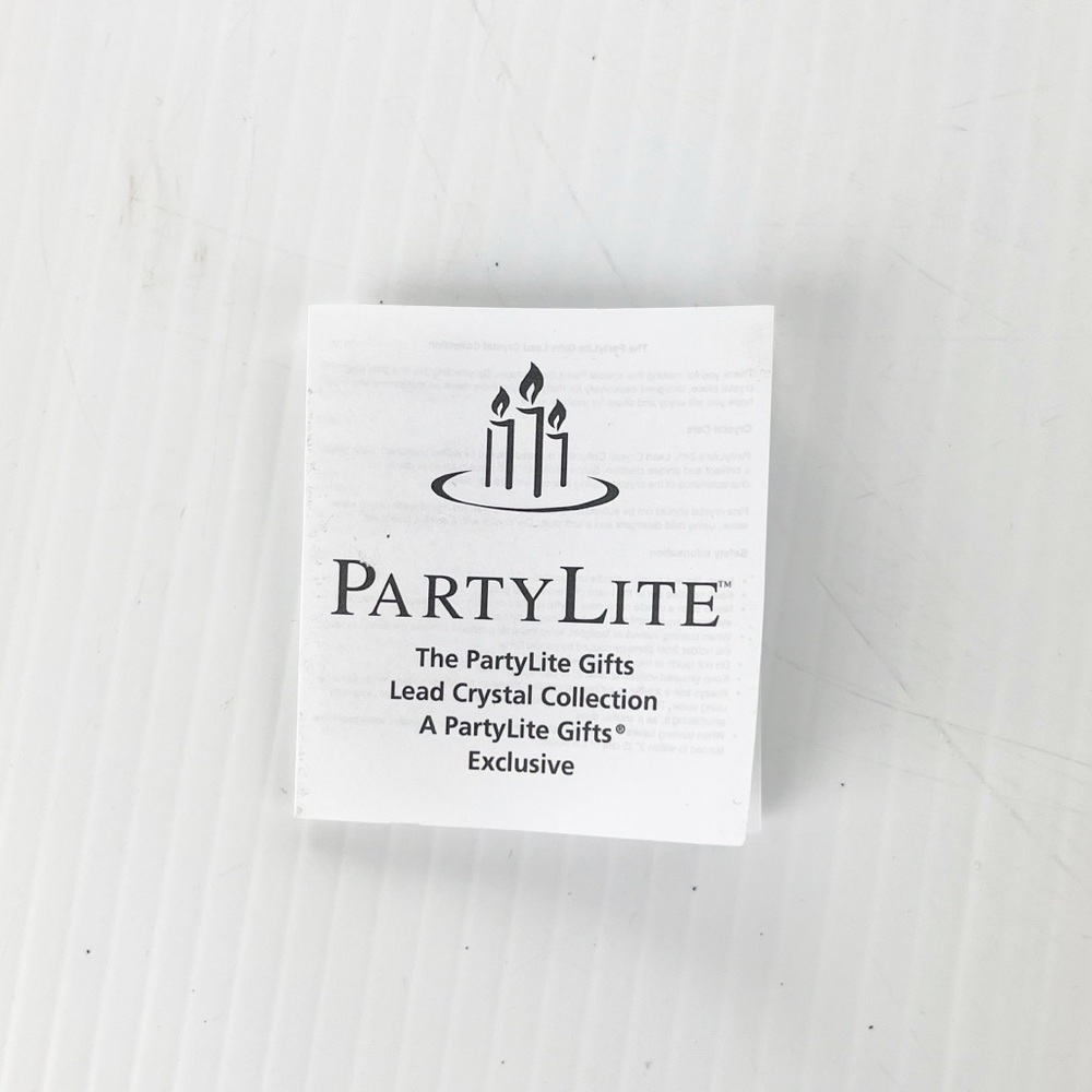 PartyLite Lead Crystal Glass Block Candle Tea Light Votive Holder Castle - Picture 7 of 7